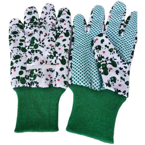 Guantes de jardinería cómodos y transpirables para mujer, color verde, 1 par