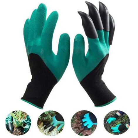Guantes de jardinería con garras, 2 pares de guantes de jardinería, guantes de jardinería, guantes de jardinería, para herramientas domésticas y de jardín.