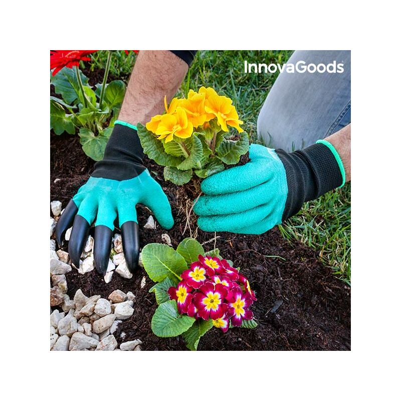 

Guantes de Jardinería con Garras para Cavar InnovaGoods