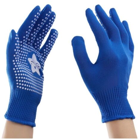 Guantes de jardinería, guantes de trabajo para niños, guantes de jardinería, para jugar y trabajar en el jardín, para desherbar, azules