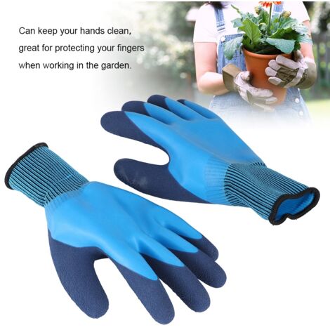 Guantes de jardinería [Látex] [Antideslizantes] [Protección] [2 pares] [Talla 25 cm]