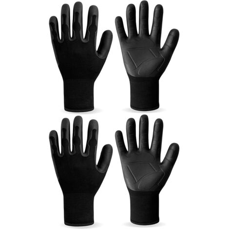 Guantes de jardinería para hombre y mujer, nuevos y duraderos, recubiertos de TPE para jardín, trabajos de protección en interiores y exteriores, 2 pares