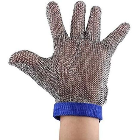 Guantes de jardinería resistentes a los cortes, de malla de acero inoxidable 304, guantes resistentes a los cortes para abrir ostras y soldar.