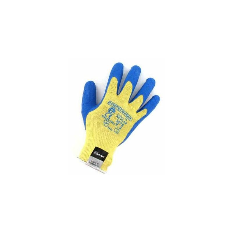 

guantes de kevlar resistentes a los cortes de látex azul recubrimiento tamaño L / 9 - Jaune