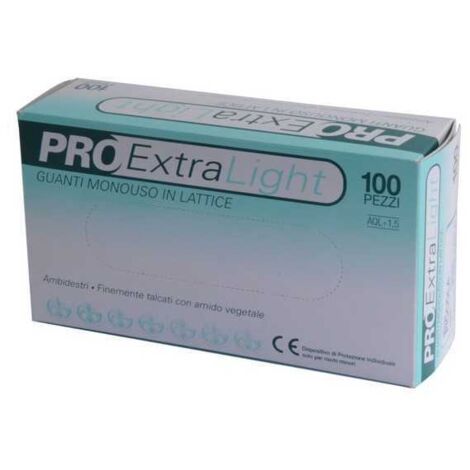 Guantes de látex Pro Extra Light pz.100 S