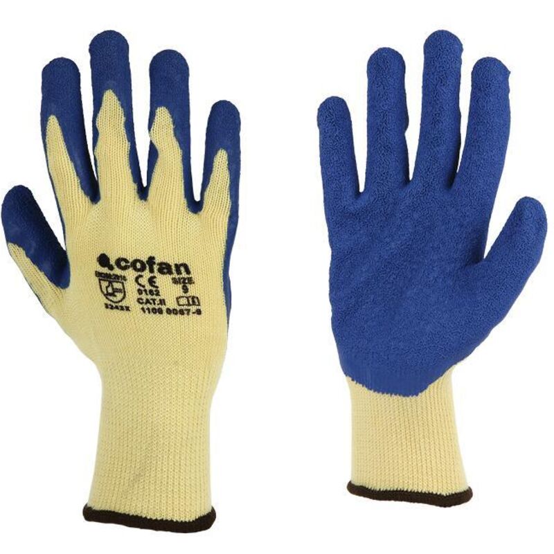 

PLIMPO guante latex rugoso azul talla 9 caja 12 unid.