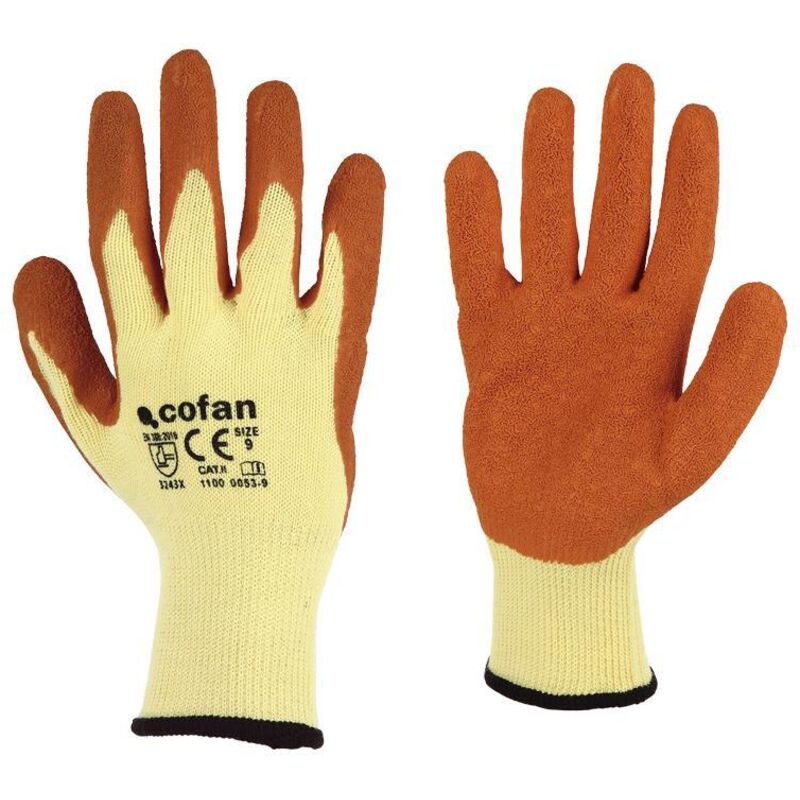 

PLIMPO guante latex rugoso naranja talla 9 caja 12 unid.