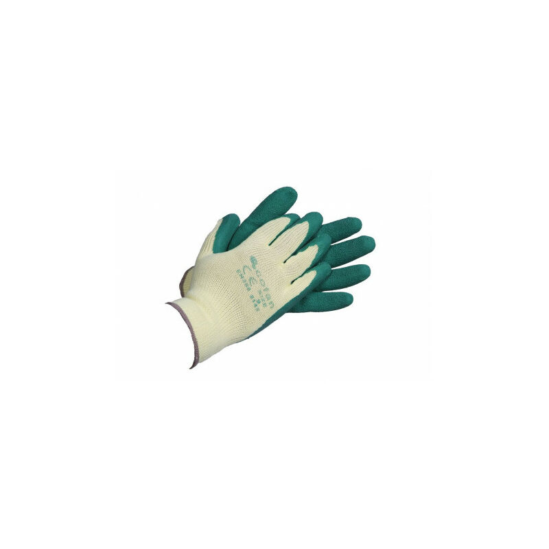 

Guantes de Latex Rugoso con Soporte de Punto Verdes Talla:10 Bolsa de 12 pares
