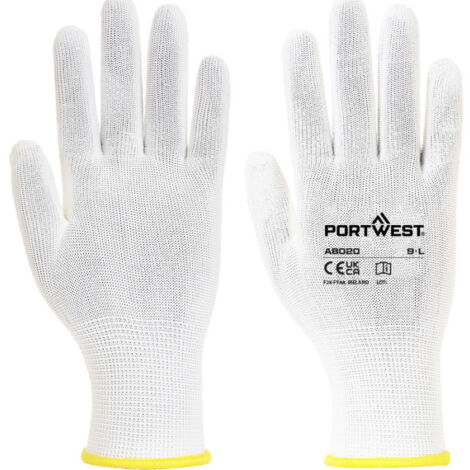 Guantes de manipulación Assembly, galga 13 (360 pares) Blanco AB020 M