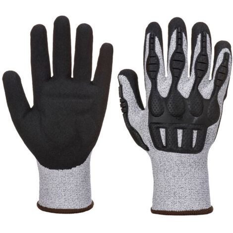 Guantes de manipulación con resistencia al corte TPV Impact Cut Gris/Negro Dext. 4 A723 M