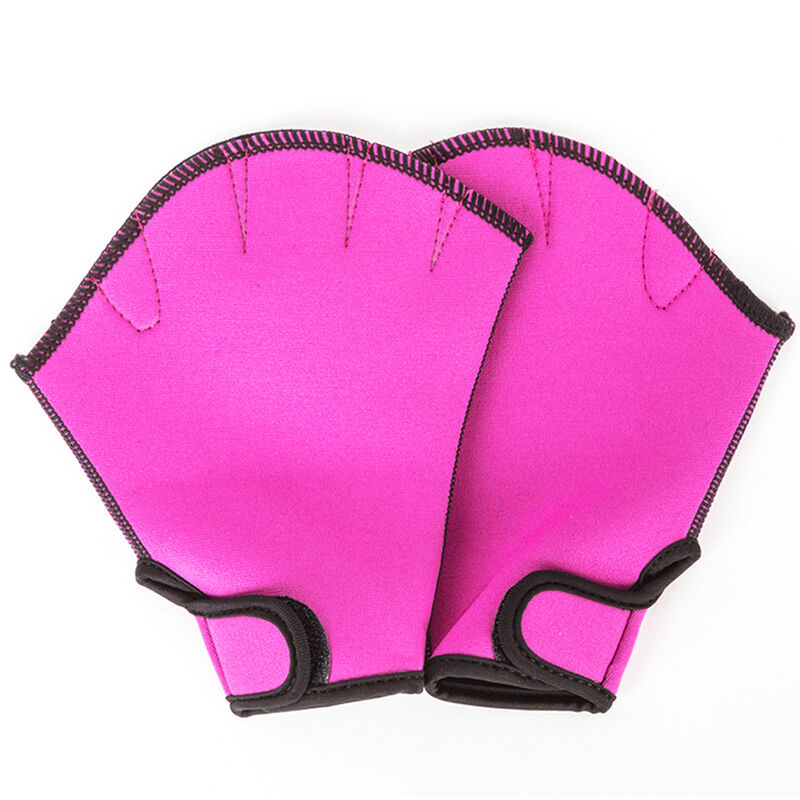 

Guantes de natacion palmeados, palas de mano para buceo resistente al agua, para entrenamiento de buceo y natacion,Rosa roja, S