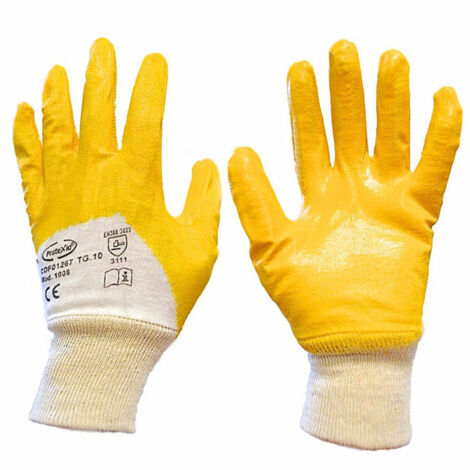 Guantes de Nitrilo Amarillos con Puño Protexio 01267