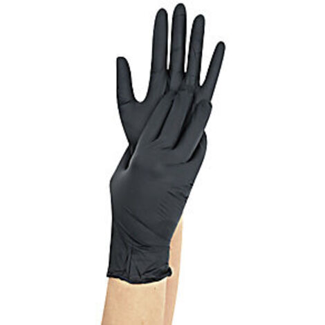 Guantes de nitrilo desechables SAFE LIGHT  negro  talla 8 (M) 