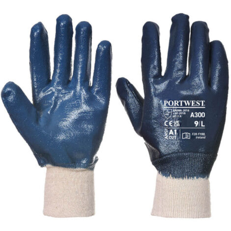 Guantes de nitrilo puño elástico, antiabrasión A300 XL