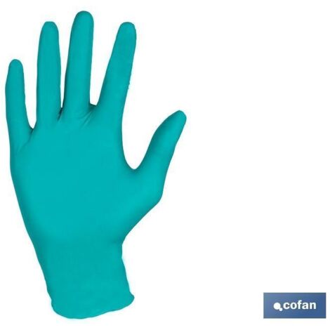 Guantes de nitrilo verdes estériles 100 uds, protección fitosanitaria y sin polvo