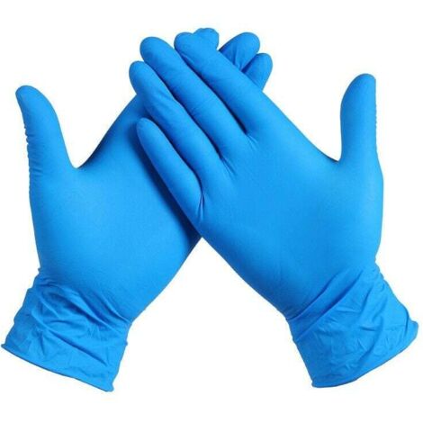 Guantes de nitrilo ZVD-100 L, sin polvo, sin látex, hipoalergénicos, certificados y desechables para uso alimentario.