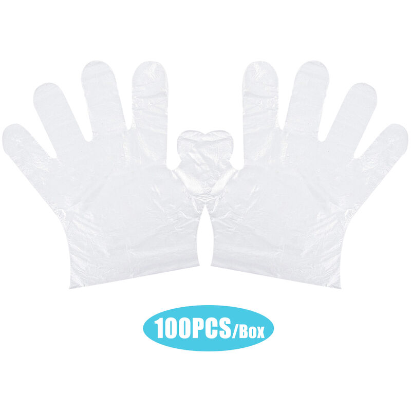 

Guantes de PE desechables Guantes transparentes de un solo uso Guantes seguros para la preparacion de alimentos sin latex para la limpieza del hogar