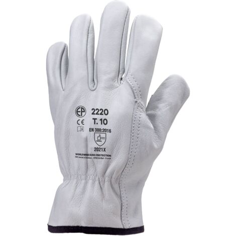 Guantes de piel de bovino  la pareja T 11