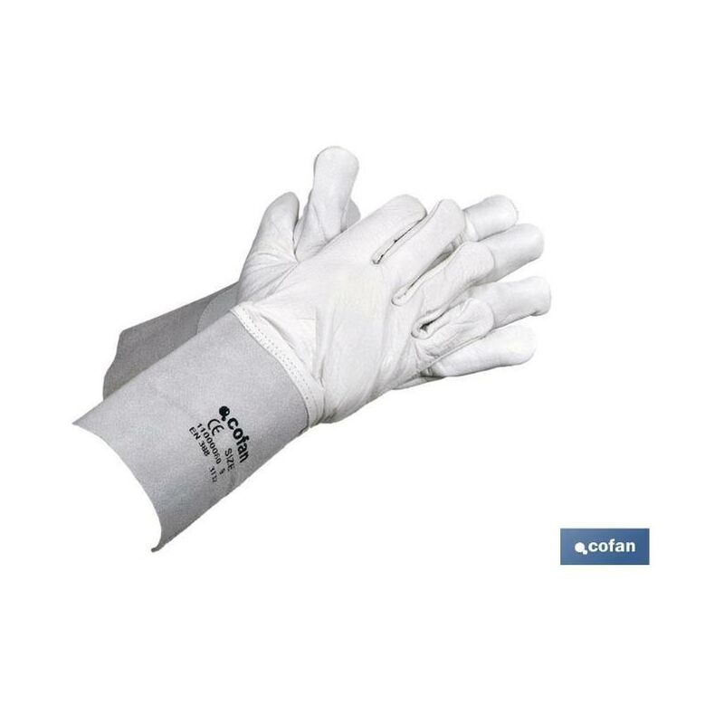 

Cofan - PLIMPO guante vacuno c/manguito 13cms t-9 caja 6 unid.