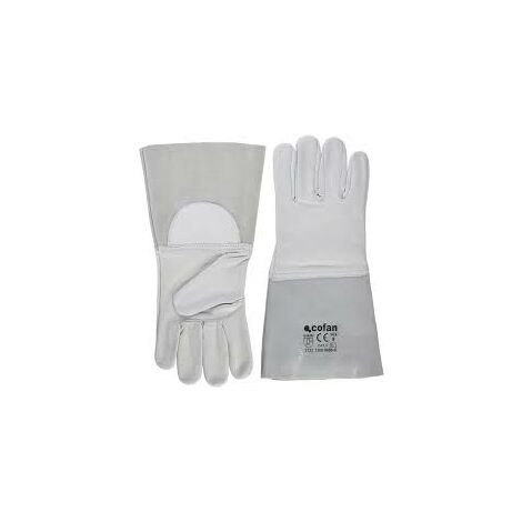 Guantes de Piel Flor Vacuno con Manguitos 13 cm