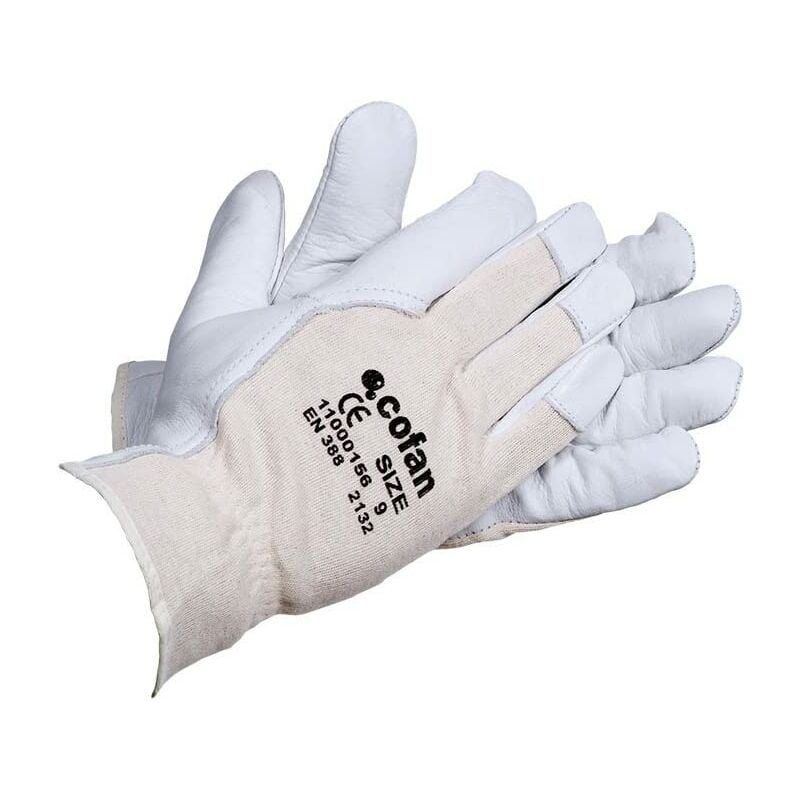 

Guantes de Piel Flor Vacuno y Dorso Tela Talla:T-9