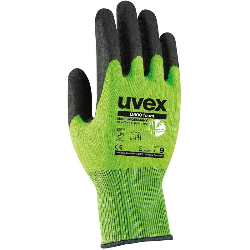 

Guantes De Protección De Espuma Uvex D500 - Guantes De Seguridad Resistentes A Cortes Con Revestimiento De Agarre