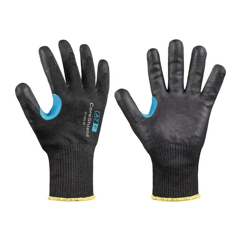 

Guantes de protección contra cortes CoreShield 13G A7 / F talla 10 negro EN 388 PSA II 10 PA (Por 10)