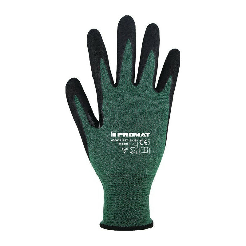 

Guantes de protección contra cortes Mosel talla 9 verde / negro EN 388 10 PA (Por 10)