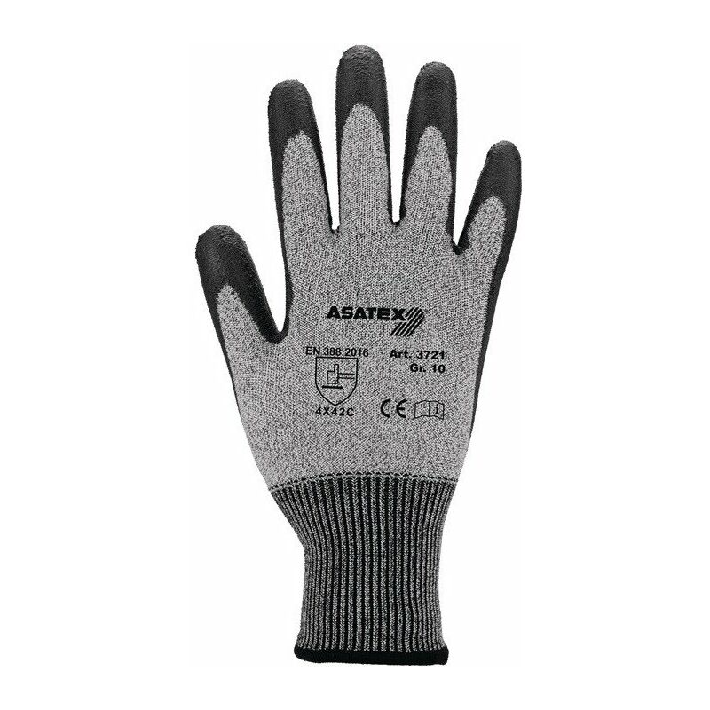 

Guantes de protección contra cortes talla 9 gris EN 388 PSA II en tarjeta ASATEX