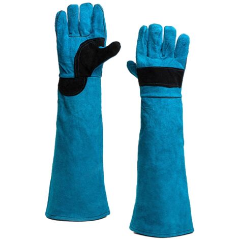 guantes de protección de 45 cm, guantes de trabajo antimordeduras para animales, soldadura, jardinería o manipulación de perros, gatos, aves, lagartos, halcones y reptiles.
