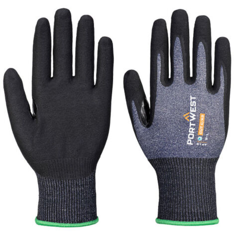Guantes de protección SG Cut C15 Eco Nitrilo sin silicona (Pack12) Azul/Negro AP18 XXL