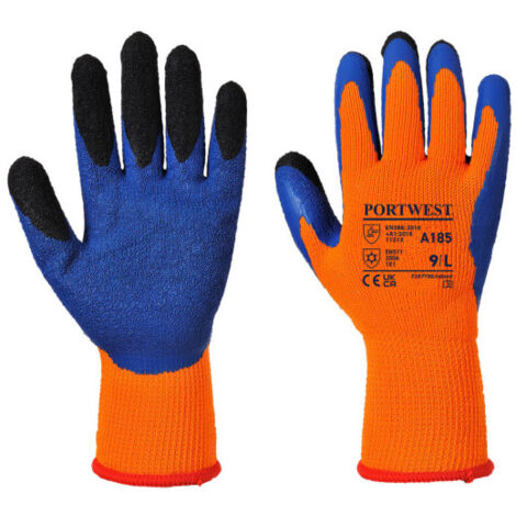 Guantes de protección térmica Duo-Therm repelente a líquidos A185 M Naranja/Marino