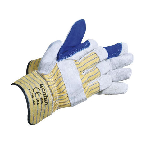 Guantes de serraje americano reforzados Especiales para carga y descarga Talla Única EN388 - T-10 (12 pares)