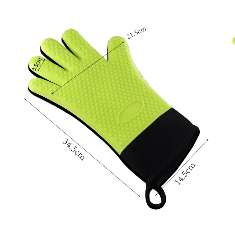 

Guantes de silicona de algodón grueso, talla M, verde