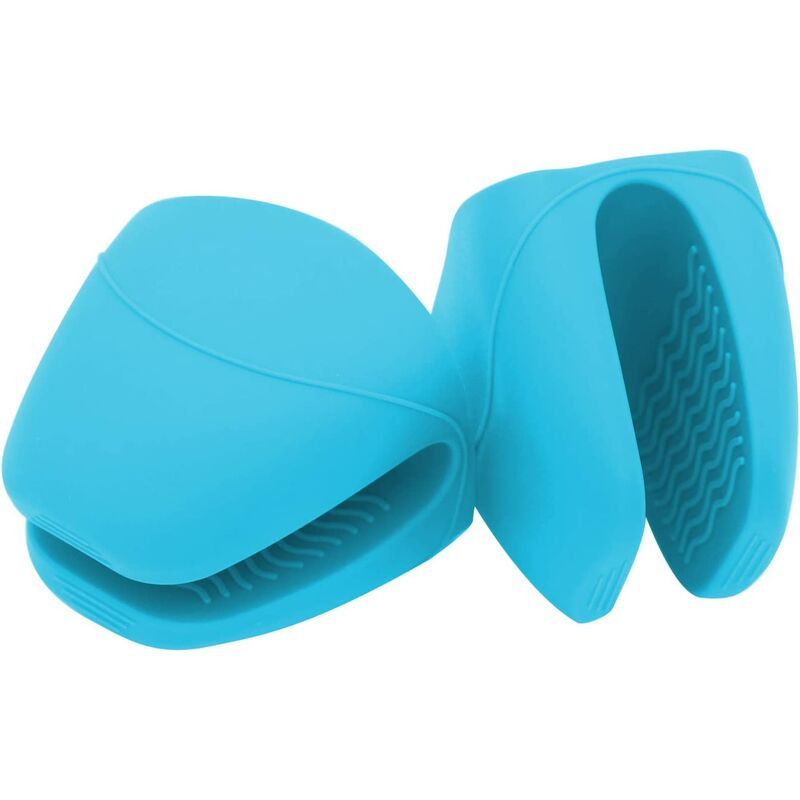 

Guantes de silicona para cocinar con pinzas para horno, soportes para ollas con protección para los dedos para cocina, cocinar, hornear, barbacoa