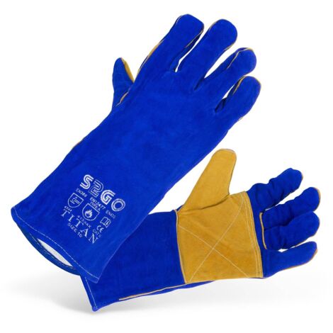 Guantes De Soldador Seguridad Accesorios Soldadura Tig Mig Mma Tipo A 10/Xl Gunn - Azul
