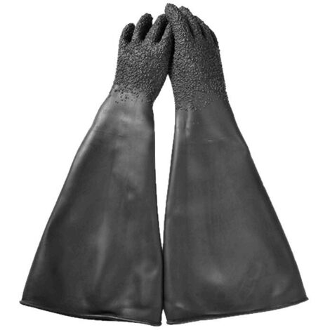 Guantes de soldadura, guantes de esmerilado, palma gruesa con partículas sin costuras ni forro, resistentes al desgaste y duraderos.