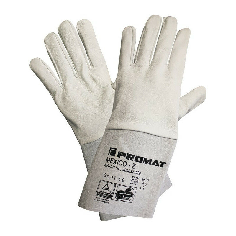 

Guantes de soldadura Mexico Z talla 10 napa cabra gris / serraje 10 PA (Por 10)