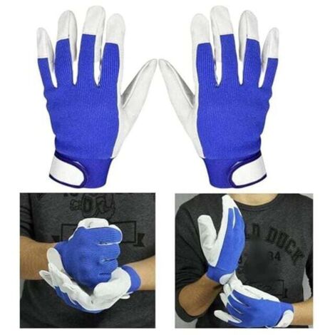 Guantes de soldadura ZVD, de cuero resistente al calor, para soldador TIG, parrilla, barbacoa, horno, chimenea y estufa de leña. Guantes de jardinería con protección laboral (1 par).