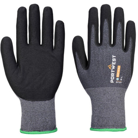 Guantes de trabajo de nitrilo SG Grip15 Eco (Pk12) Gris/Negro AP12 XXL