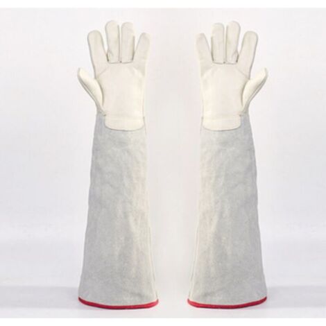 Guantes de trabajo de seguridad para almacenamiento criogénico, guantes criogénicos de 60 cm de largo, guantes de protección laboral impermeables, guantes de nitrógeno GNL congelado