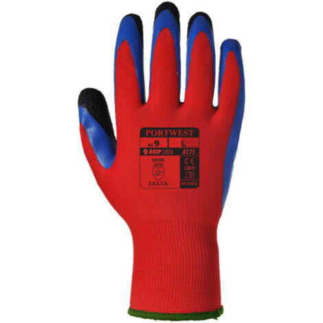 Guantes de trabajo Duo-Flex doble inmersión A175 XL Rojo / Azulina