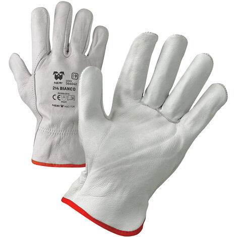 Guantes de trabajo en cuero Neri 214 Top - 11 (XXL) - Blanco