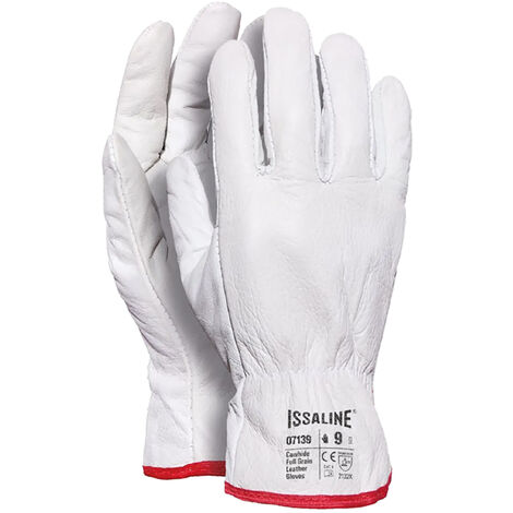 Guantes de trabajo Industrial Starter 07139 piel flor blanca - 9 (L) - Blanche
