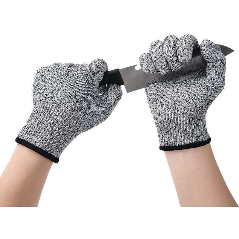 Guantes de trabajo resistentes a cortes para niños - Paquete de 2 - Guantes de protección contra cortes de nivel 5 - Ideales para cocinar,