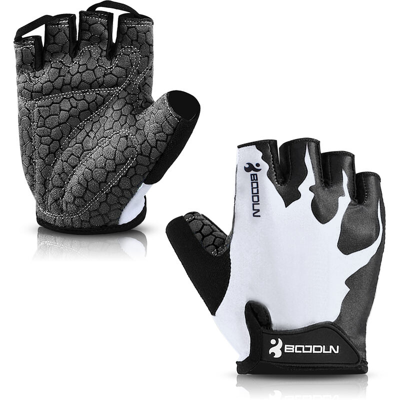 

Guantes deportivos Guantes de medio dedo de ciclismo antideslizantes Guantes de levantamiento de pesas acolchados que absorben los golpes Guantes de