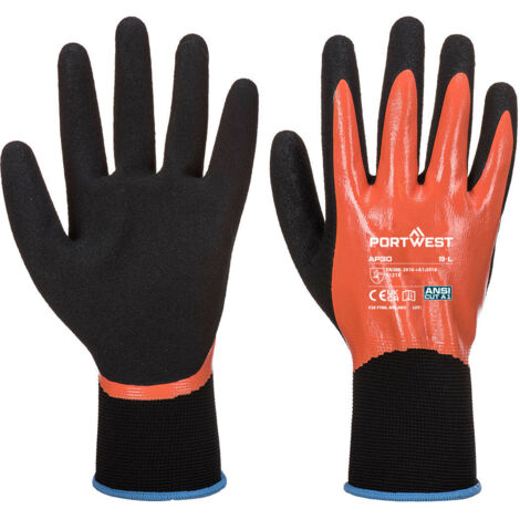 Guantes Dermi Pro Naranja/Negro 2XL - Talla 11