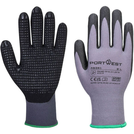 Guantes DermiFlex Plus Essential Multipack (Pack 12) / Gris Negro / XL