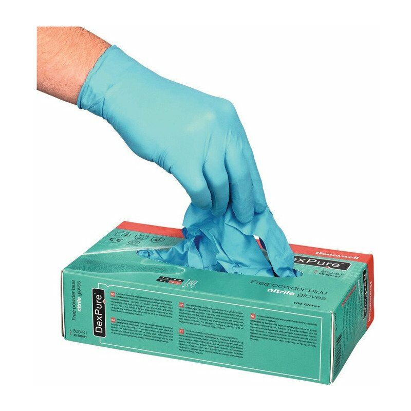 

Guantes desechables Dexpure 800-81 talla M nitrilo azul EN 374-2 PSA III 100 piezas / caja