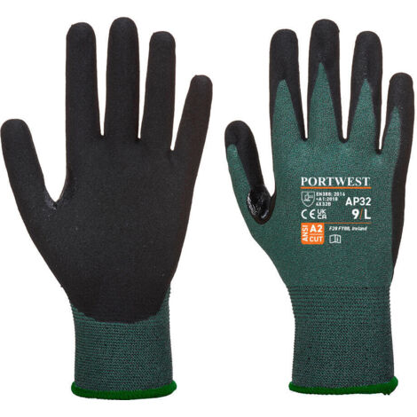 Guantes Dexti Cut Pro Negro/Gris 2XL - Talla 11